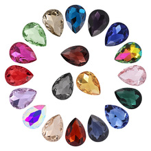 水滴尖底异形钻箱包发饰服装diy饰品配件尖底钻 真银镀底玻璃水钻