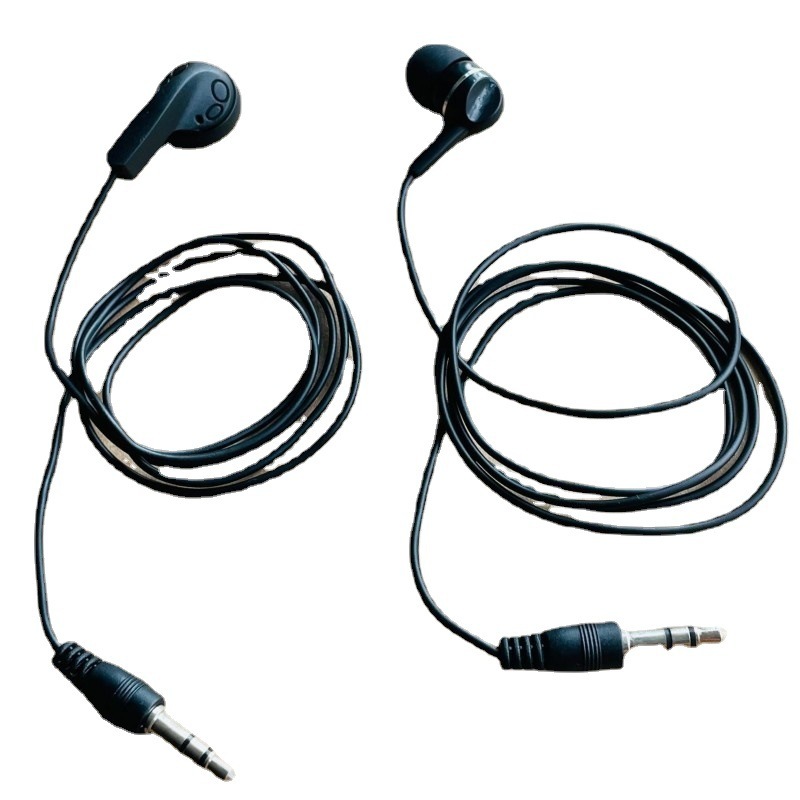 3.5mm片方イヤホン有線使い捨て航空イヤホン線mp3インターホンガイド録音携帯電話イヤホン|undefined