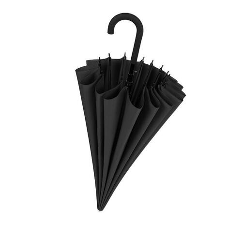 Straight 16K steel frame straight umbrella plain long handle umbrella with printed LOGO advertising umbrella