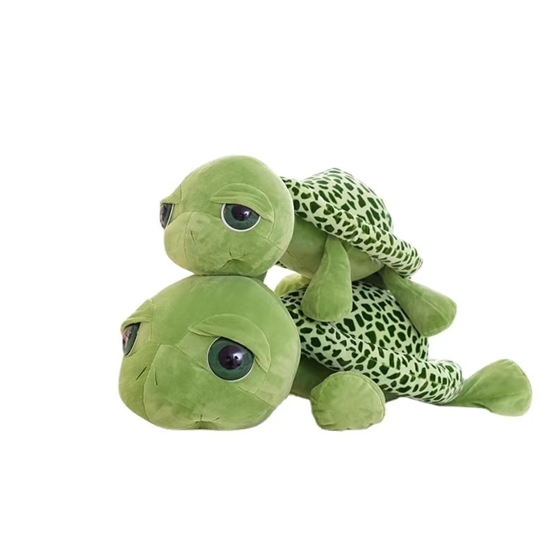 Nuevo lindo tortuga de peluche de juguete ojo grande tortuga Ragdoll muñeca tortuga almohada fábrica al por mayor