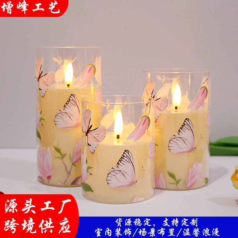 Кросс-граничные искусственные светодиодные цифровые свечи для украшения свадебных сцен, декора, дней рождения, банкетов и вечеринок