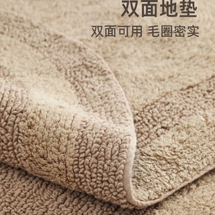 Double-sided Cotton Bathroom Mat Bathroom Door Pure Cotton Floor Towel Carpet Foot Mat Absorbent Non-slip Door Mat Thickened