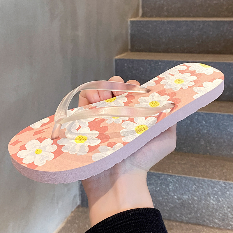 Zapatillas de flip flop para mujeres de moda brillante y fresca nueva moda para viajar en verano a la playa para usar zapatillas