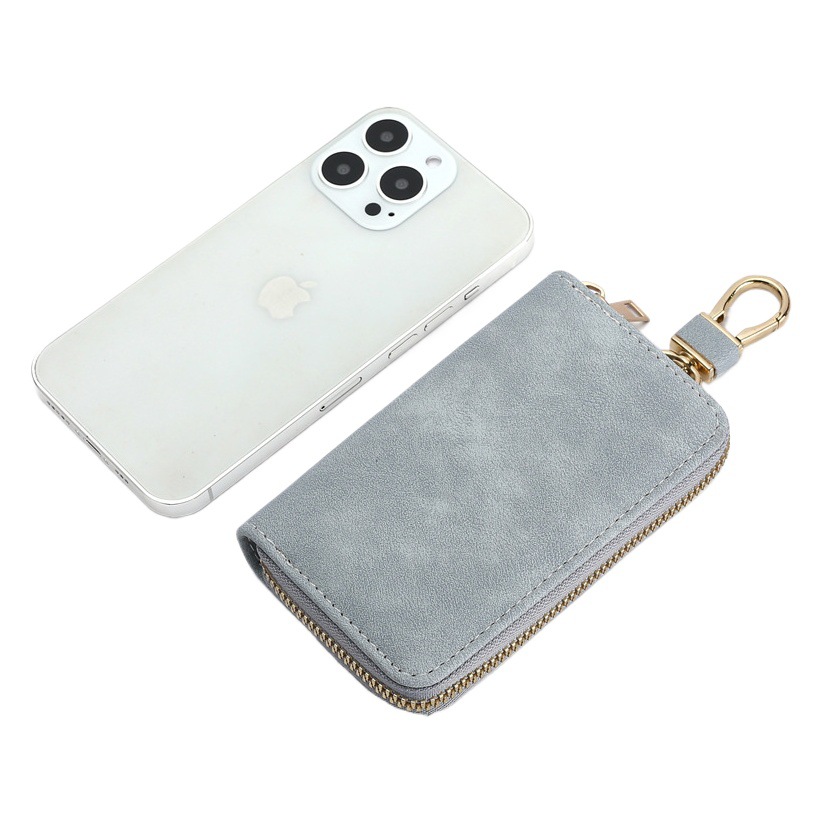 European and American Light Luxury Mini Key Bag with Zipper Women's Waist Hanging Multifunctional Household Small Bag Large Capacity Key Bag Men's Bag