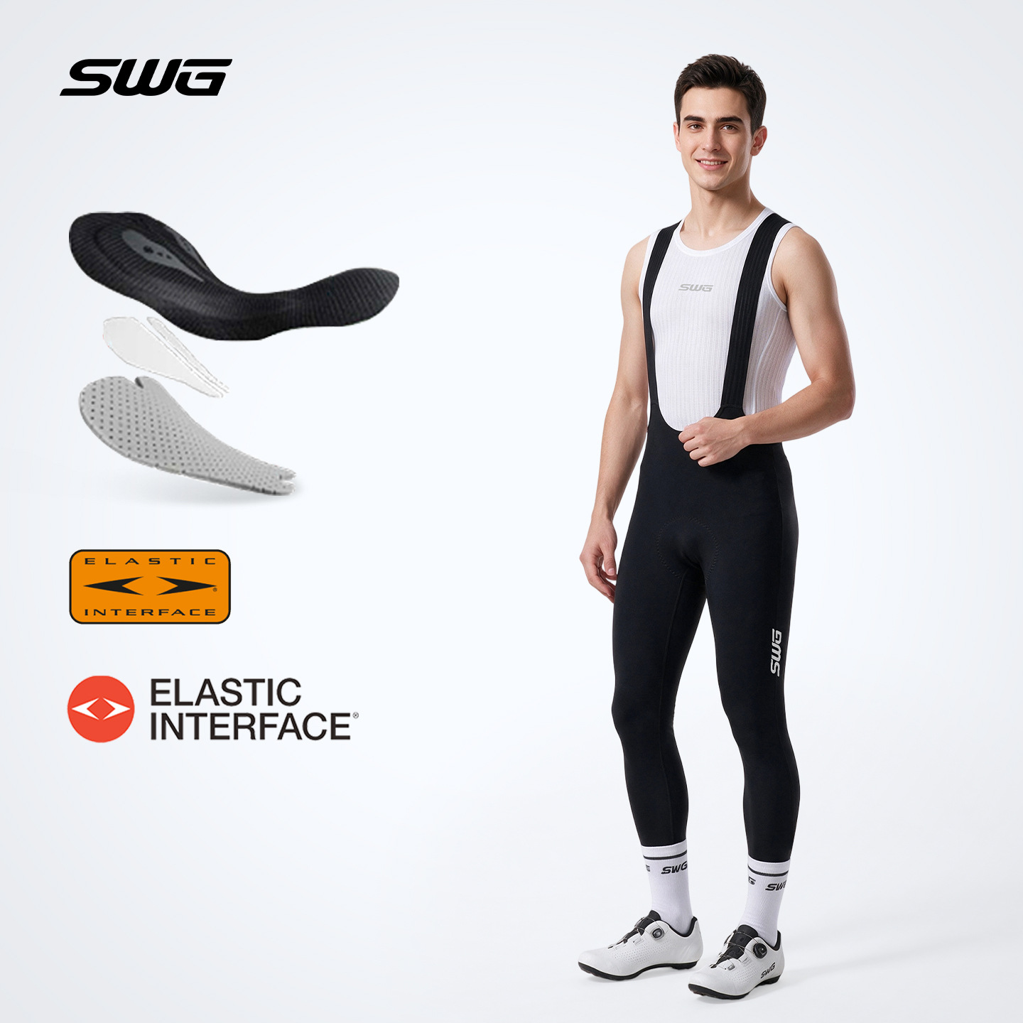 Swg Mingsheng Bicycle Competition Racing Bib Shorts with Double Arrow Padded Seat【Lingxiao Cycling Pants】