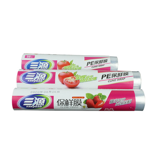 Wholesale PE food preservation film, household kitchen disposable refrigerator preservation film, large, medium, and small fruit and vegetable preservation film
