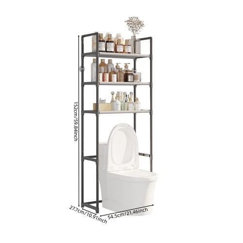 Bathroom Storage Shelf without Drilling, Multi-purpose Household Moveable Storage Rack, Storage Shelf