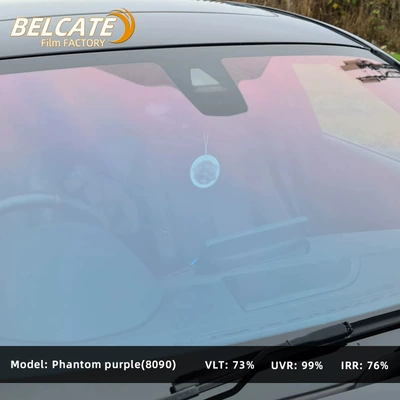 Phantom purple light colorful 6099 Blue Demon Chameleon Glass High heat insulation explosion-proof film colorful car solar film (Automotive Film) - chameleon-red-phantom-8090-052-30m