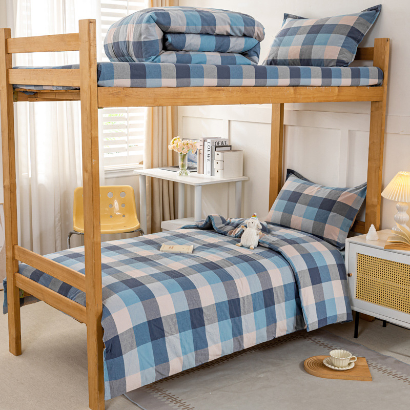 dormitorio de estudiantes de algodón tres piezas dormitorio de estudiantes de algodón ropa de cama de algodón seis piezas al por mayor