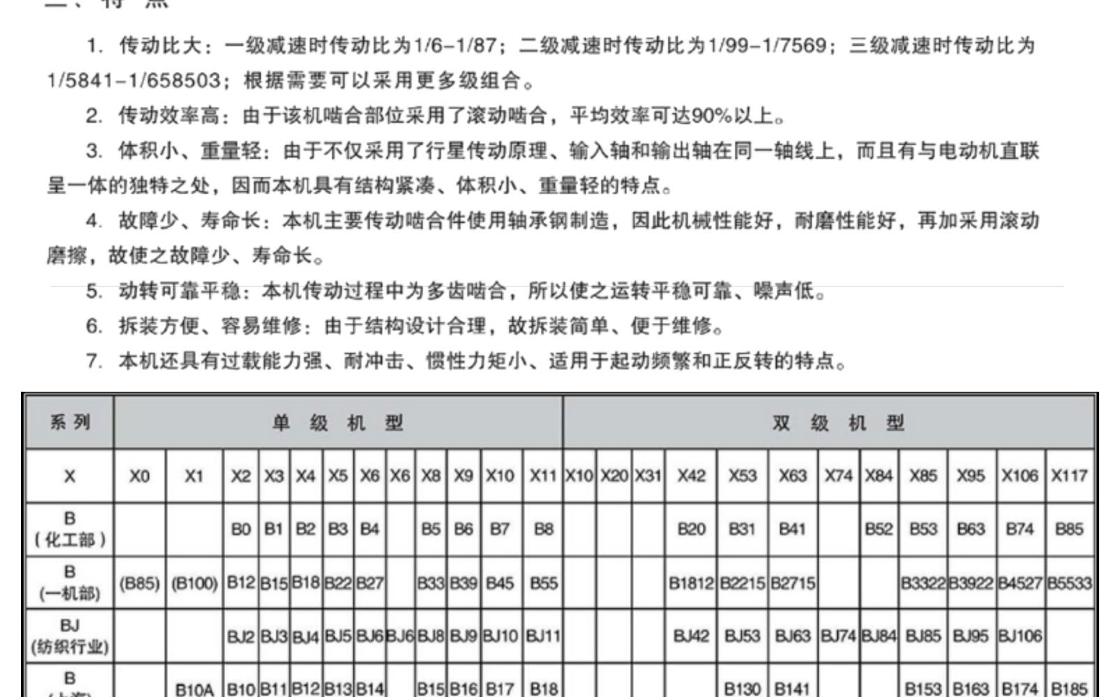 XB系列摆线针轮减速机