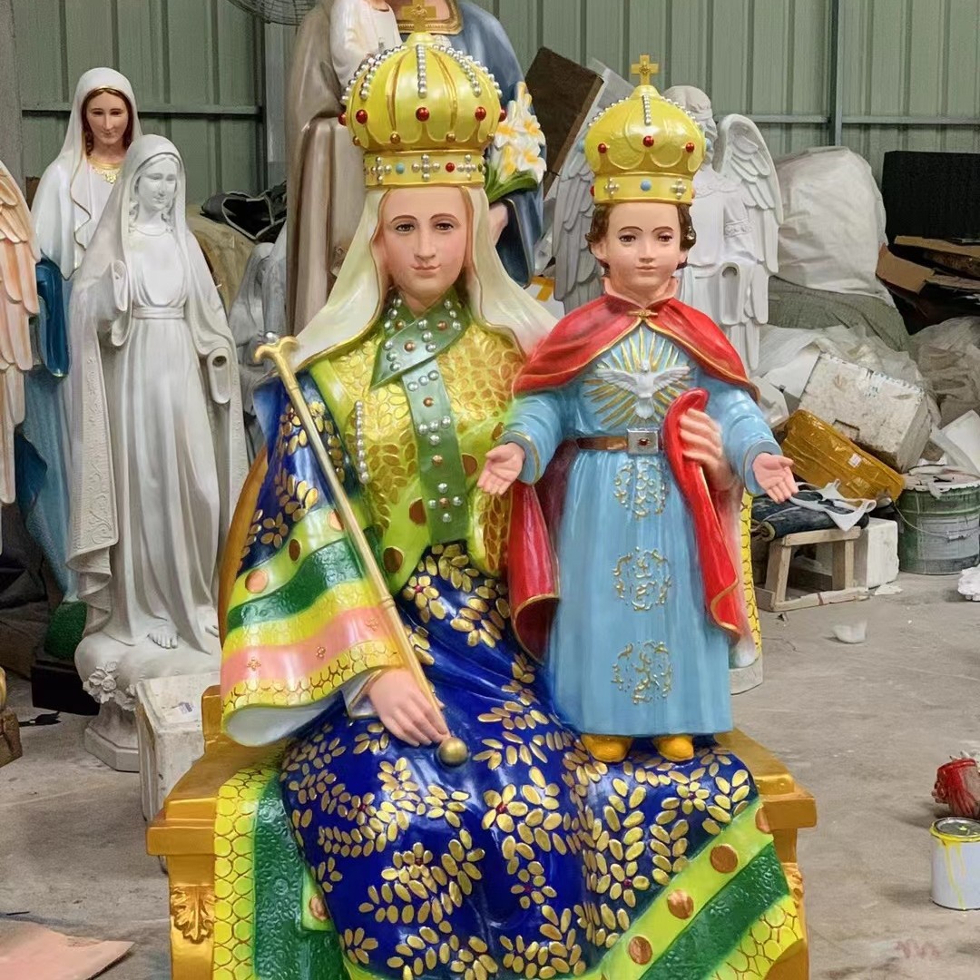 EXPRESSIÓN DEL POS 160cm Ornamento de la Virgen de José una estatua de la familia decora la sala de estar de la figura principal