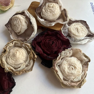 复古网纱花朵欧美胸花装饰灼烧玫瑰鞋花配件手工胸花立体花辅料