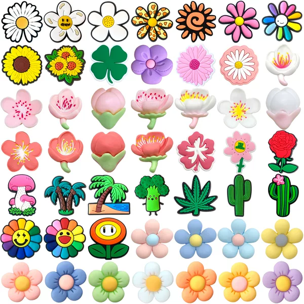 Four-Leaf Clover Cactus Shoe Buckle Clogs Shoe Flower Shoe Accessories DIY Clogs Accessories Temu Amazon Hot Style