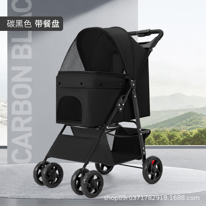 Teddy Corky Pet Cart for Small and Medium Dogs Going Out Lightweight Foldable Cart Pet Dog Cart
