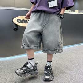 男童牛仔短裤夏季新款儿童薄款五分裤炸街裤子大童中裤夏装潮