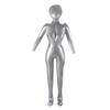 Inflatable mannequin head, props PVC, foldable handheld pleated skirt full body, clothing