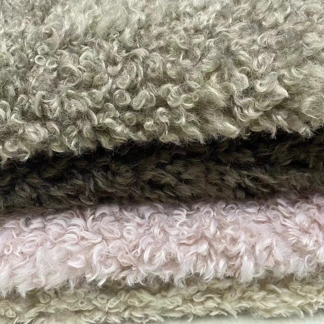 Tigrado Angora cordero de tejido de cachemira de Nueva Zelanda ropa juguetes tela de peluche