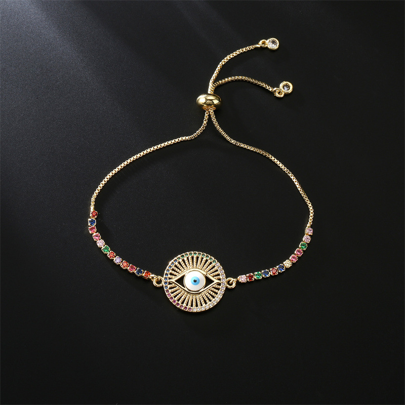 Fashion Eye Copper Bracelets Plating Zircon Copper Bracelets
