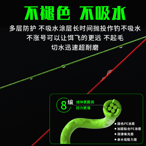 Haodun 8-Strand Non-Fading Long-Range PE Line for Carp Fishing—Main Line & Heavy-Duty Line in China Red, Wholesale Price