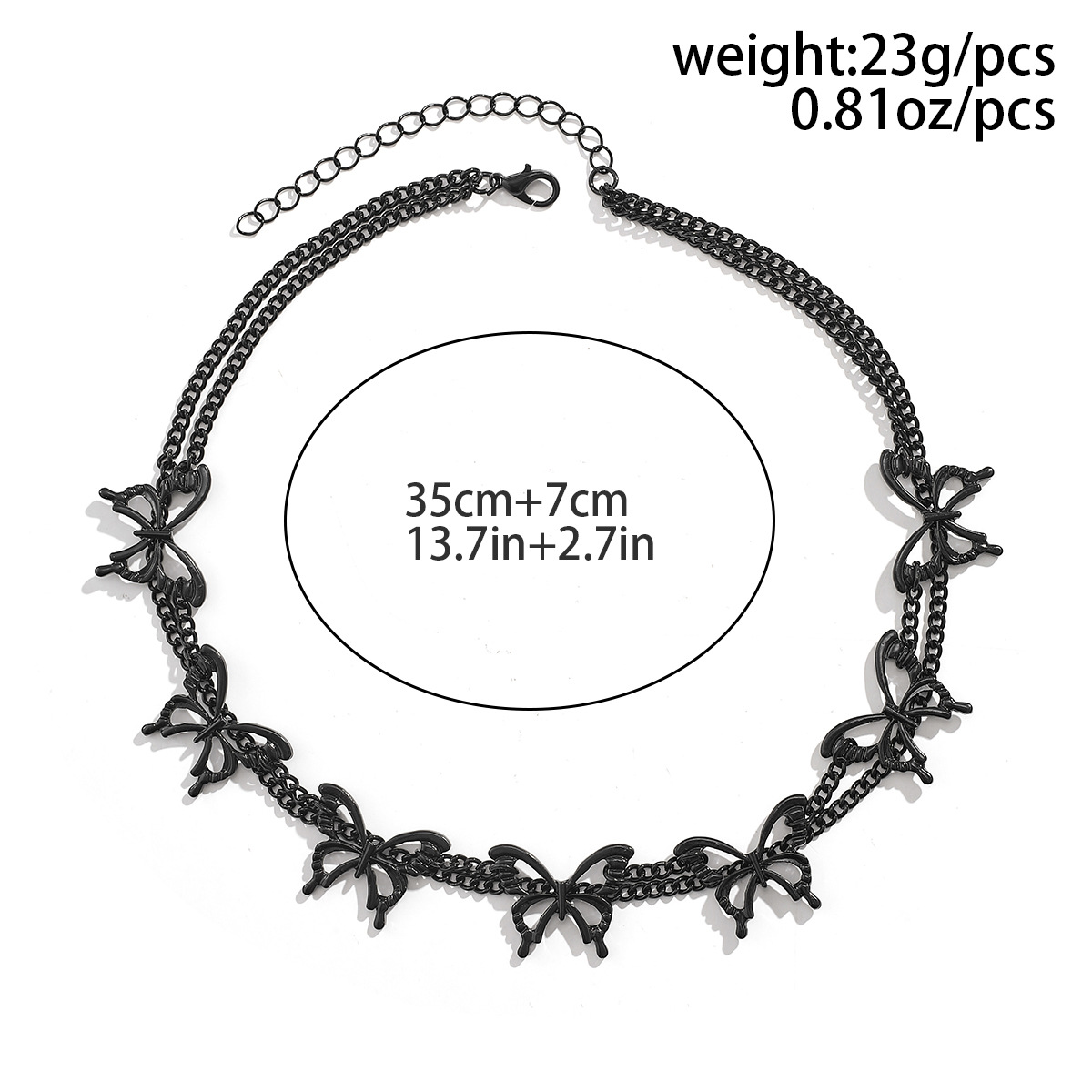 Title 1, Gothic Style Butterfly Womens Necklace Dark El...