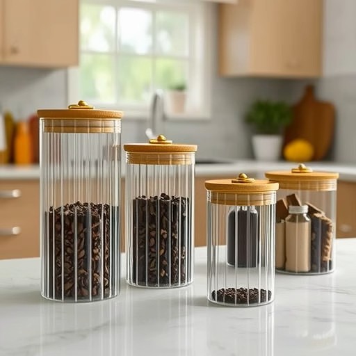 latas de vidrio con anillo para almacenar latas de té vertical portátiles, flores de té, frutas secas caseras, cereales, almacenamiento de sellado portátil, cilindro recto