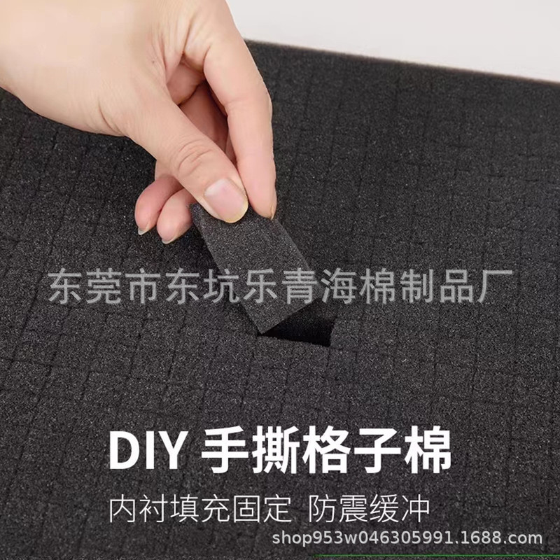 in stock manufacturers hand tear mesh sponge universal hand tear sponge plaid cotton lining packaging sponge shockproof cotton