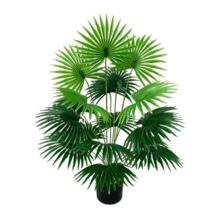 亚马逊仿真绿植扇葵叶大型落地盆栽桐棕树叶户外家居装饰盆景摆件