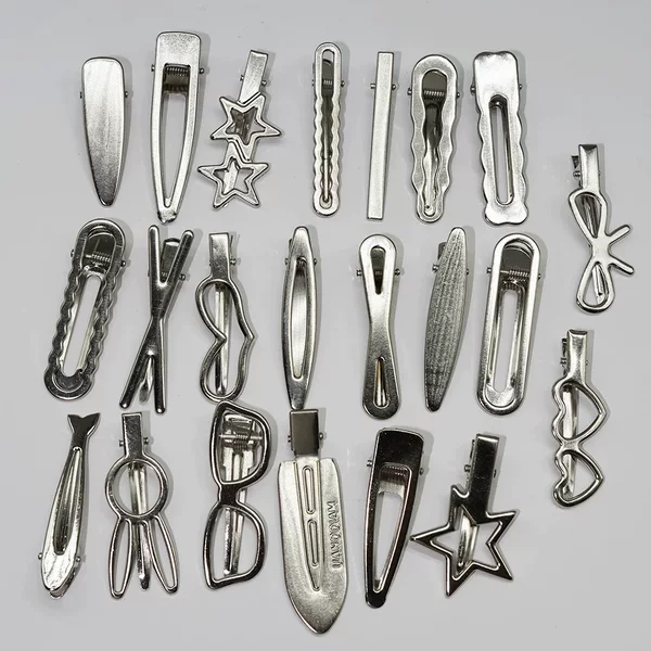 Simple Metal Silver Duckbill Clip Sweet and Cool Hairpin Side Bangs Clip Non-Marking Hairpin DIY Handmade Hair Accessories Wholesale1