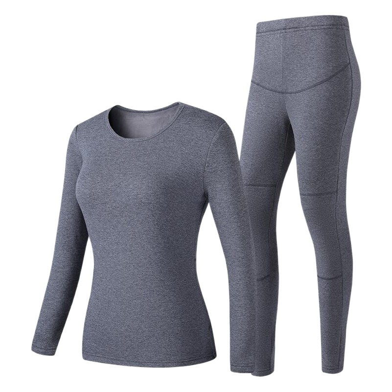 Traje de ropa interior térmica forrada de lana con calefacción eléctrica inteligente transfronteriza para hombres y mujeres de carga USB calefacción ropa de otoño pantalones largos camisa de fondo