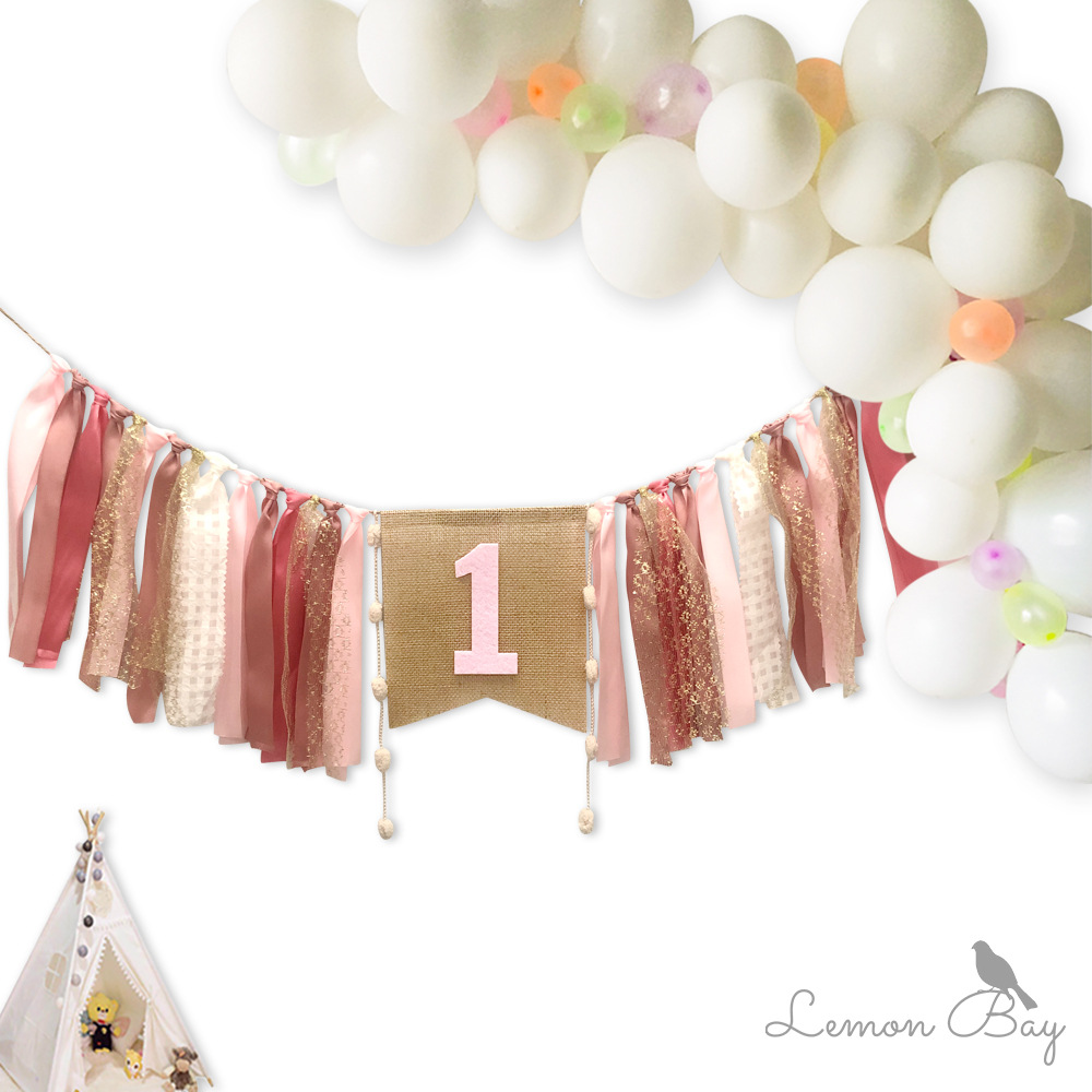 Fabric Birthday Flag Pink Girl Dining Chair Flag Decoration Ins Birthday Party Venue Decoration Supplies Fabric Birthday Flag Pink Girl Dining Chair Flag Decoration Ins Birthday Party Venue Decoration Supplies