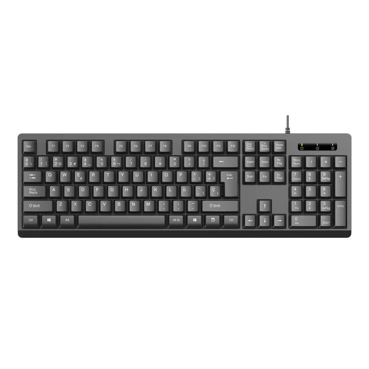Fabricante de suministro directo de teclado cableado adecuado para oficina de negocios hogar ligero accesorios de computadora de escritorio USB teclado