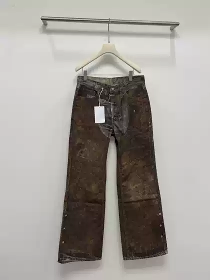 AC Heavy Industries West 3D Illusion Print Button Detail Relaxed Fit Jeans Unisex