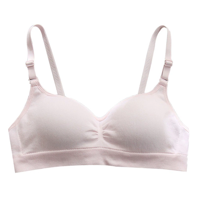 Pinduoduo взрывное хлопковое розовое нижнее белье для девочек, женское белье для студентов, большая грудь, маленькая грудь, специальный однотонный бюстгальтер