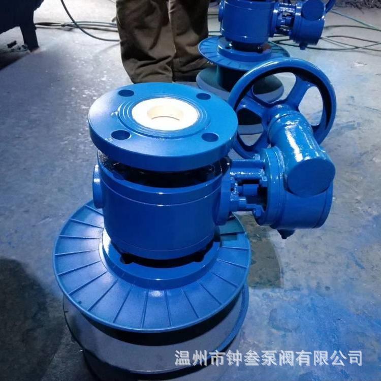 涡轮耐磨陶瓷球阀 Q341TC-16C 石灰浆液球阀 碳钢法兰O型球阀