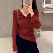 9色纯欲百搭修身打底上衣秋冬可外穿高级针织衫女长袖内搭打底衫