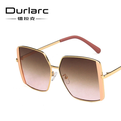 New European and American super large frame temperament black sunglasses for women with big faces and slimming Internet celebrity street photography versatile sunglasses trend