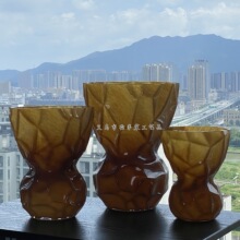 HJM-丹麦设计师轻奢几何水晶玻璃花瓶客厅酒店别墅插花软装饰摆件