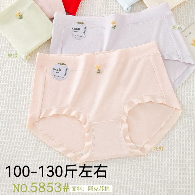 80· 65kg Pure Cotton Women's Briefs Girl 5853