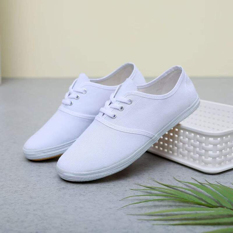 White Sneakers, Canvas Shoes, White Shoes, Gymnastics Shoes, Tennis Shoes, Men's Martial Arts Training and Sports Shoes