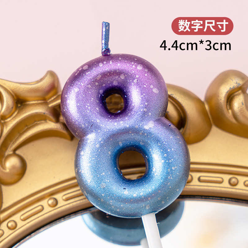 Una variedad de velas digitales transfronterizas, pastel de cumpleaños, oro, color dorado, color caramelo, corona de mariposa, vela digital