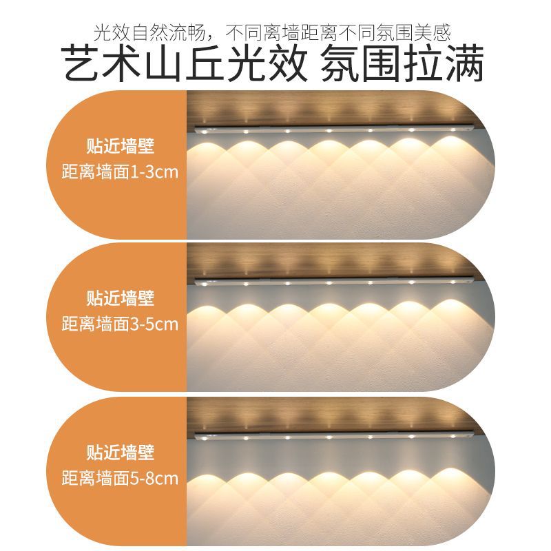 고양이 눈 유도 빛 내각 복도 언덕 빛 대기 밤 빛 TV 내각 충전식 줄무늬 빛 신발