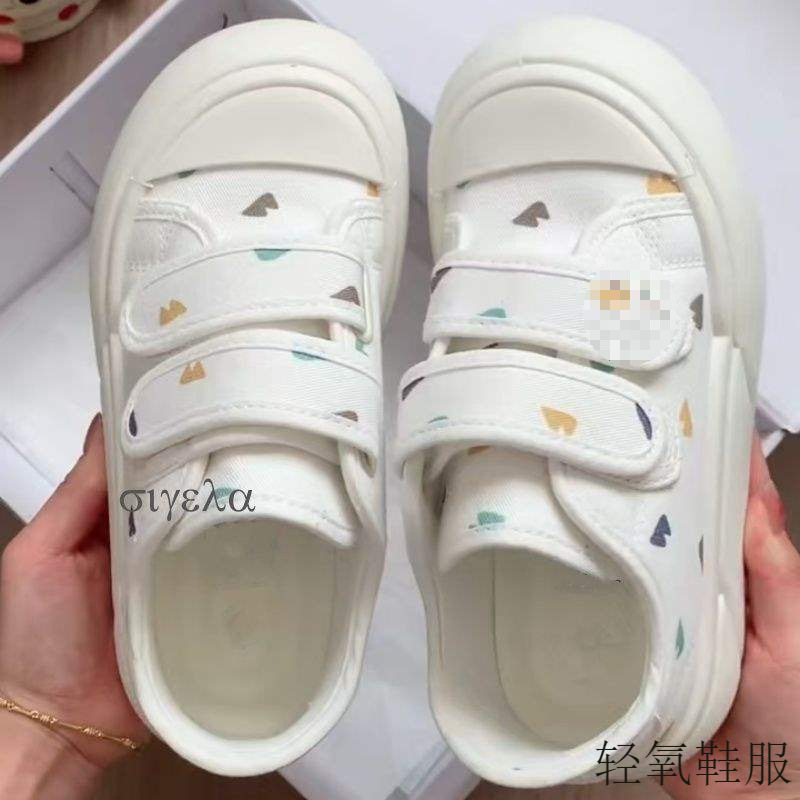 魔术贴圆头帆布鞋女2025新款多巴胺鞋子休闲百搭学生小白鞋夏薄款|undefined