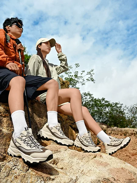 Summer new casual breathable dad sneakers, men's thick-soled trendy shoes, couple's hiking shoes, cross-border AliExpress