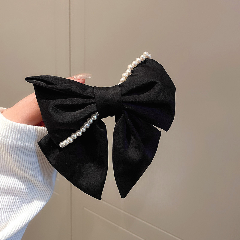 Horquilla trasera para mujeres con diseño de perla y arco grande, accesorio de verano, horquilla de cabeza con temperamento, estilo Corea 2022.