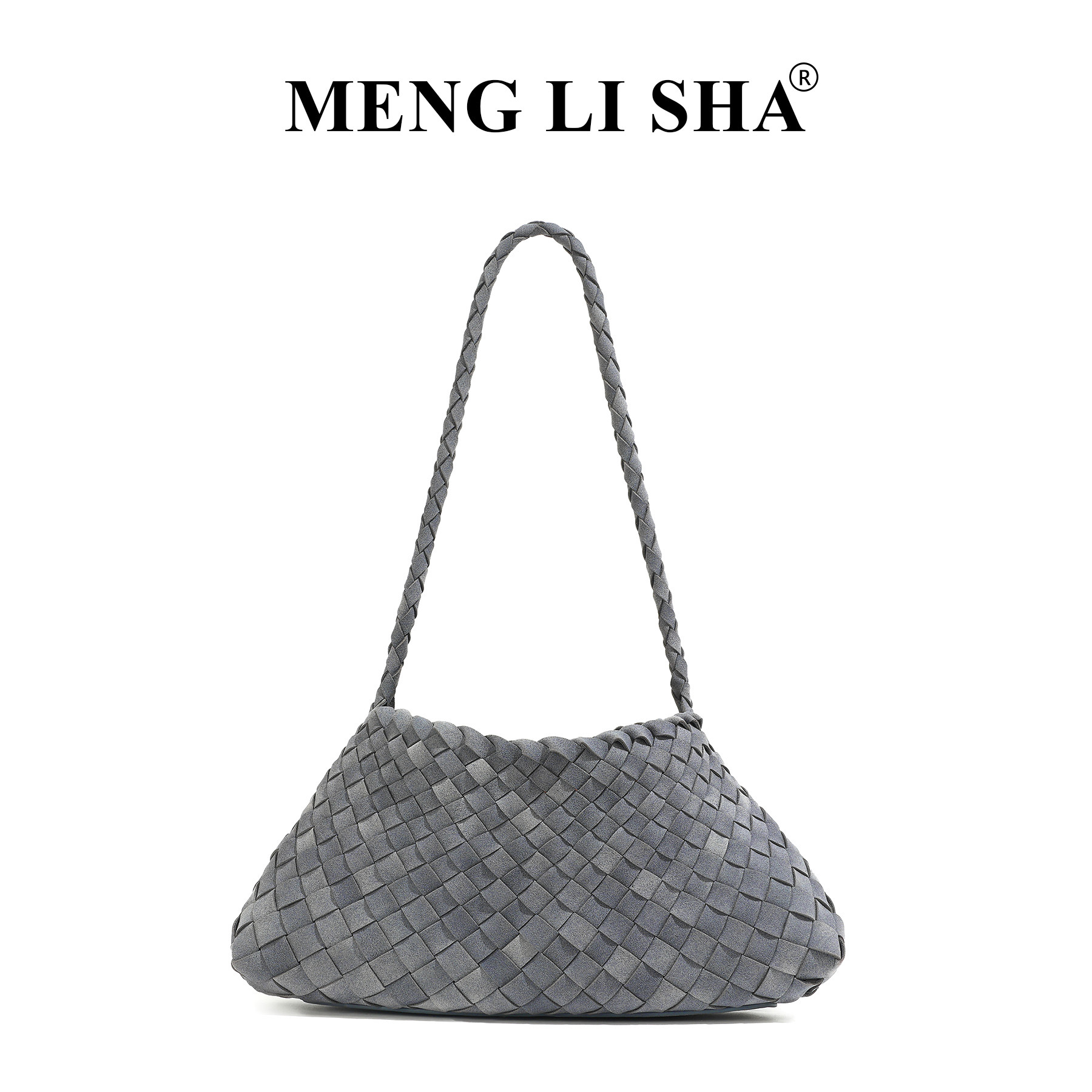 Autumn/Winter New French Vintage Woven Shoulder Underarm Bag For Women Textured Matte Suede Handheld Basket Tote Bag - Thumbnail 2