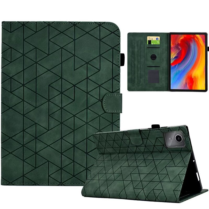 Suitable for Lenovo Tab M11 Leather Case Samsung A9 plus Diamond Retro Frosted Card Holder Protective Cover