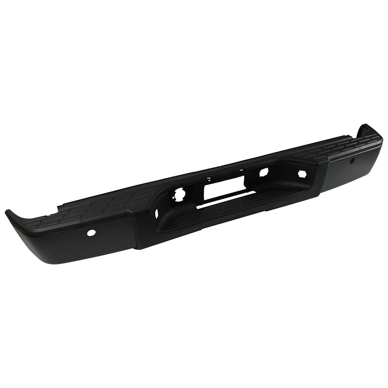 Aplicable a Chevrolet 08-13 Silverado parachoques traseros Solode original negro con agujeros de radar