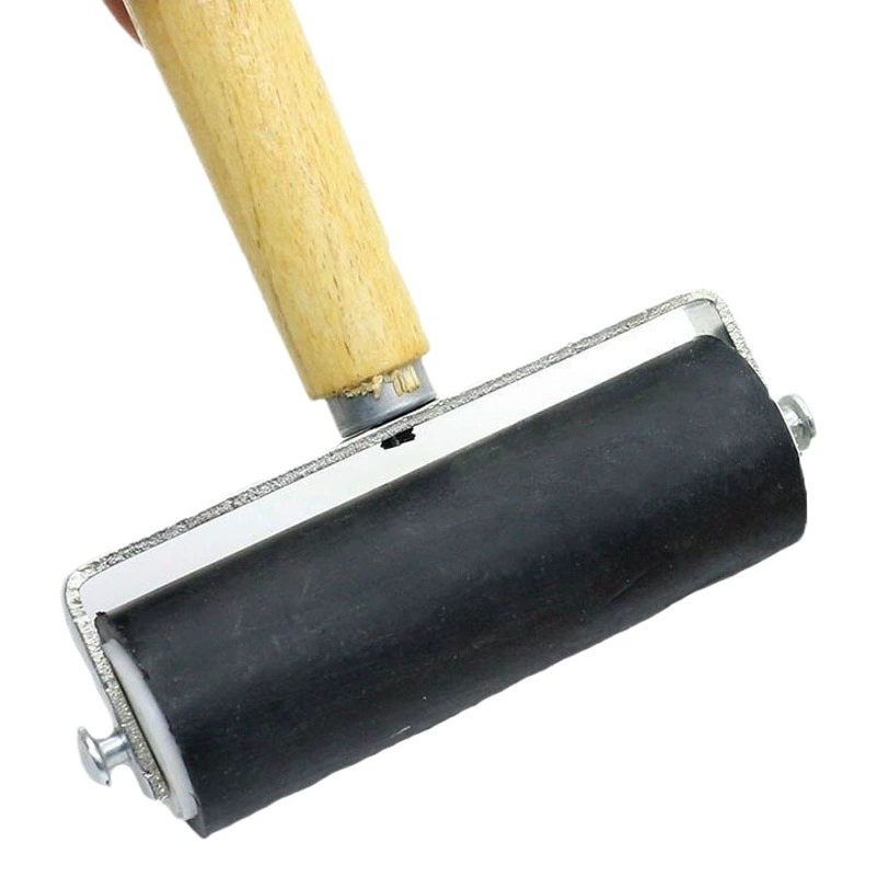 Трансграничные печатные инструменты ролик для печати чернил резиновый ролик деревянный ручка 10 см изобразительное искусство резиновый ролик деревянный гриб малиан дерево дерево дерево дерево роспись