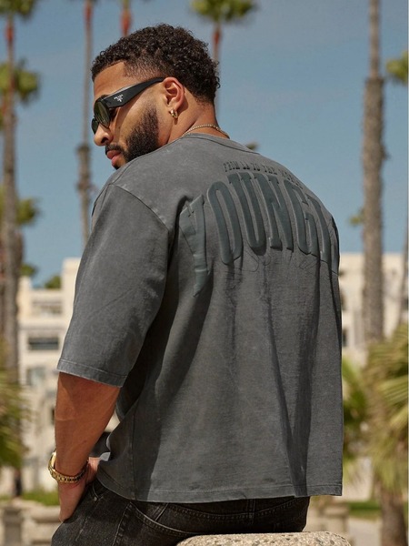 YOUNGLA Big cotton sports T-shirt for gym for leisure