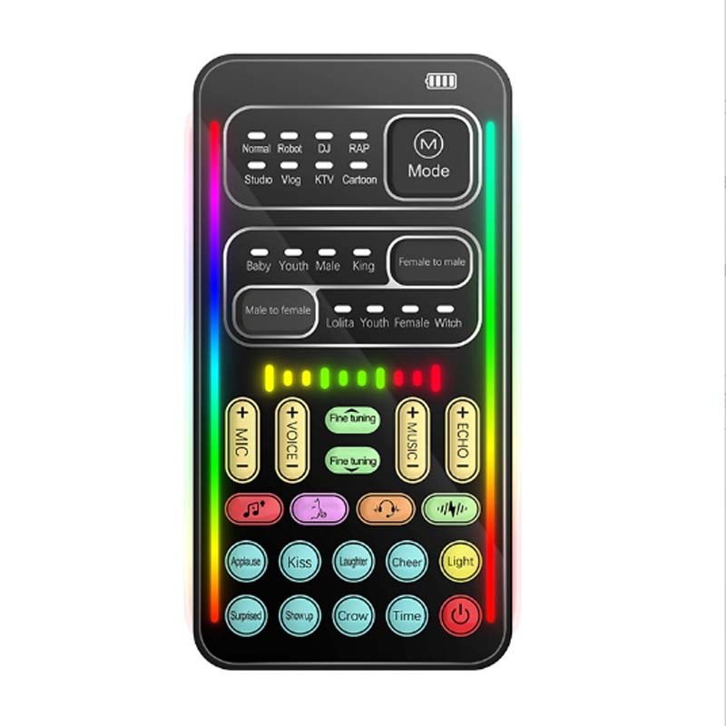 携帯電話のパソコンの生放送のサウンドカードのI9の変換器のワンキーの美音の変換器のキャスターのk歌の録音はニワトリのゲームを食べます|undefined